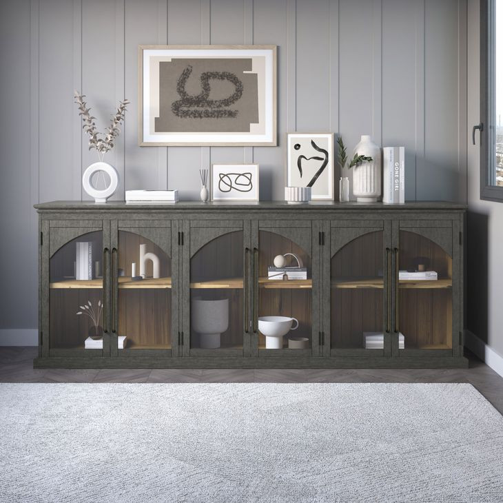 Archdale Gray 6 Glass Door Sideboard