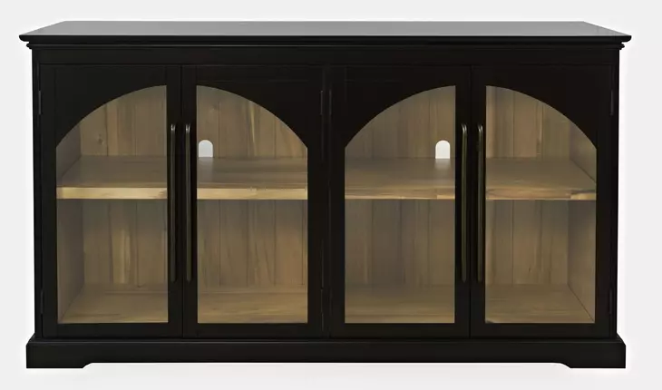 Archdale Black 4 Glass Door Sideboard