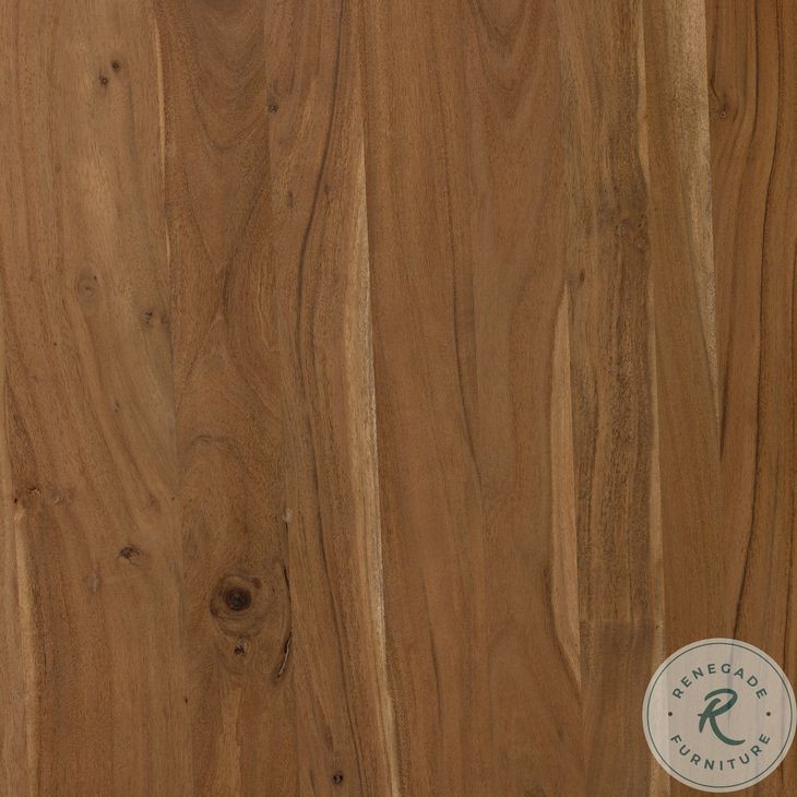 Indira Smoked Acacia And White Marble Kitchen Island