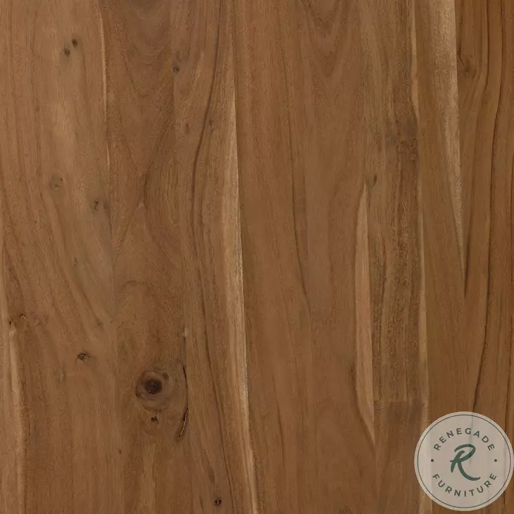 Indira Smoked Acacia And White Marble Kitchen Island