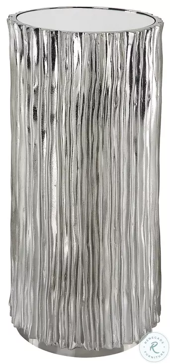 Aeris Dark Nickel Mirrored Top Drink Table