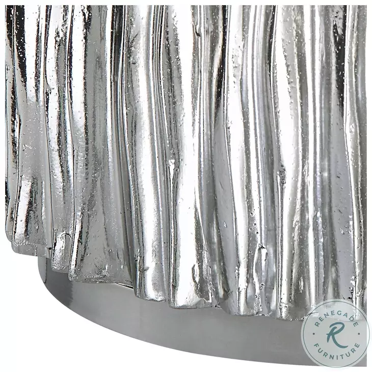 Aeris Dark Nickel Mirrored Top Drink Table