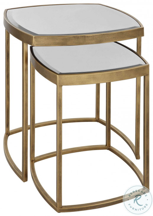 Vista Antique Gold Nesting Table Set of 2 From Uttermost | Coleman Furniture