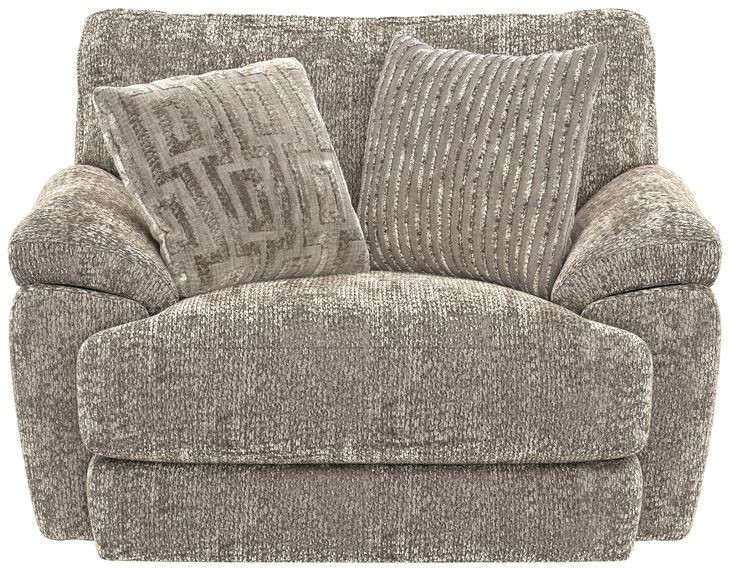 Jaden Steel Upholstered Chair and A Half with Pillows