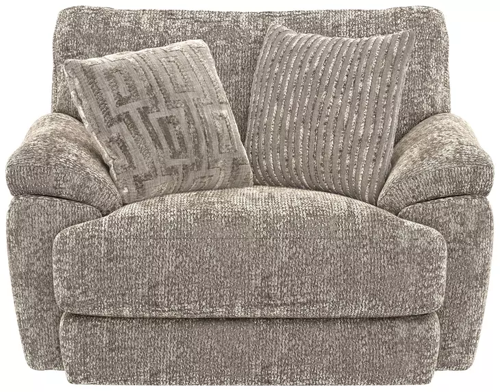 Jaden Steel Upholstered Chair and A Half with Pillows