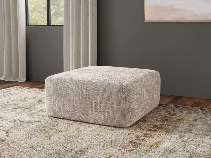Jaden Steel Upholstered Square Cocktail Ottoman