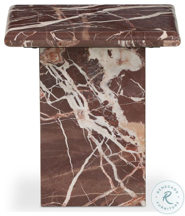 Arum Merlot Marble End Table