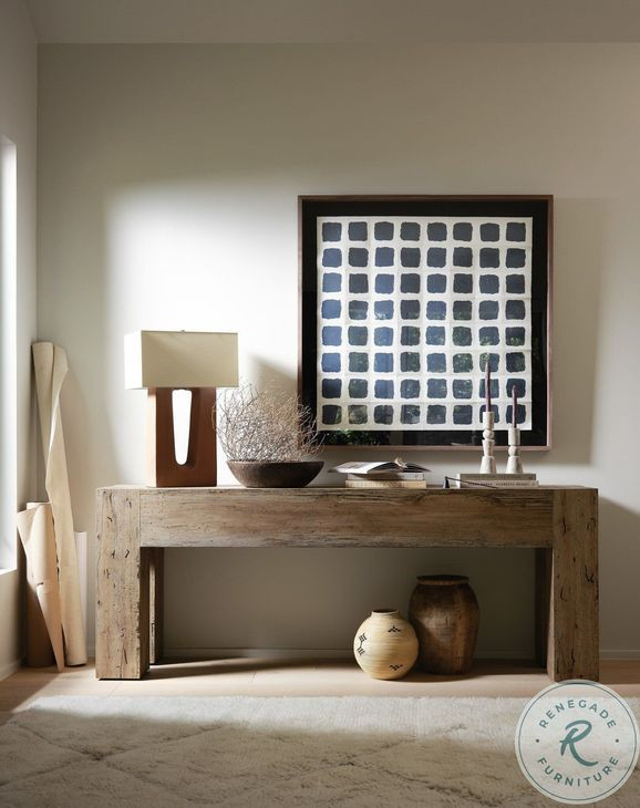 Abaso Rustic Wormwood Oak 86" Console Table