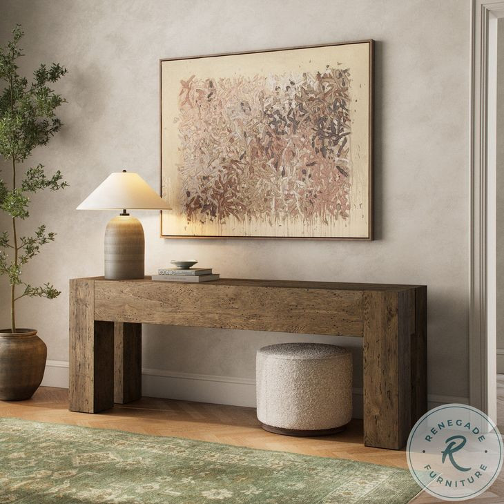 Abaso Rustic Wormwood Oak 86" Console Table