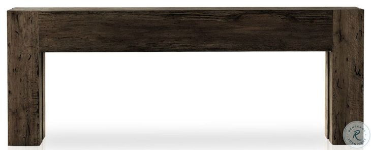 Abaso Ebony Rustic Wormwood Oak 80" Console Table