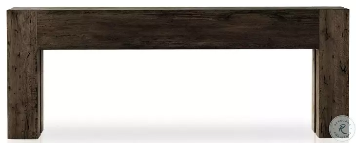 Abaso Ebony Rustic Wormwood Oak 80" Console Table