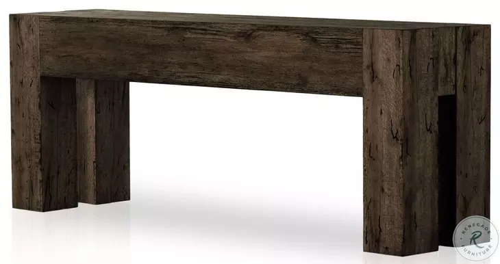 Abaso Ebony Rustic Wormwood Oak Small Square Occassional Table Set