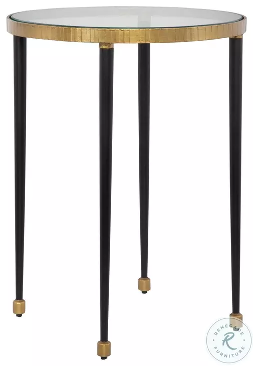 Stiletto Antique Gold Side Table