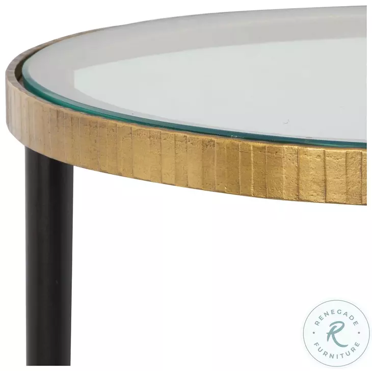 Stiletto Antique Gold Side Table