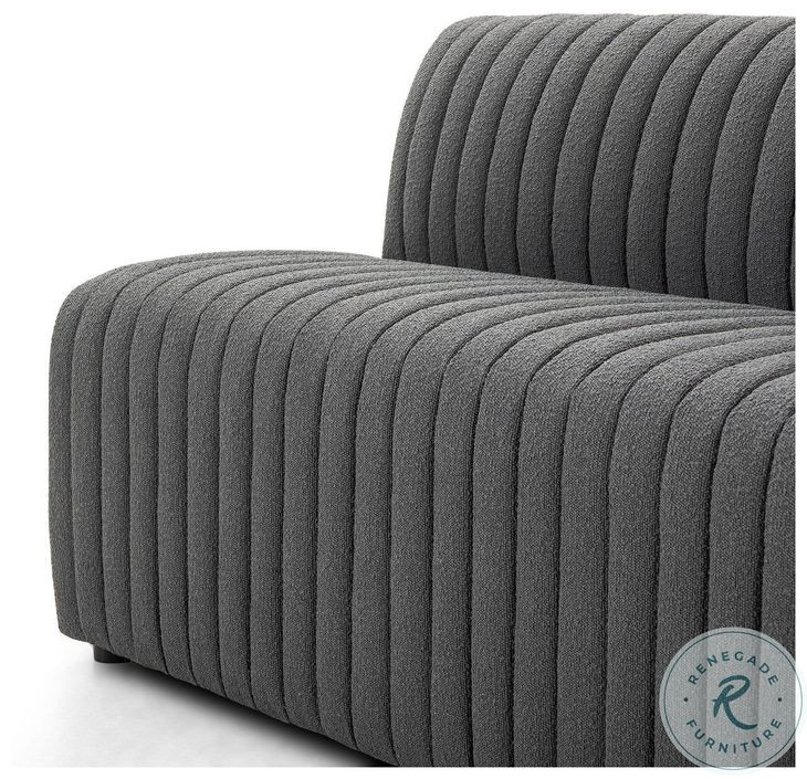 Augustine FIQA Boucle Charcoal Performance Fabric 82" Dining Banquette