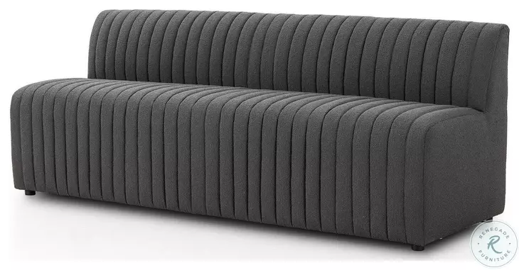 Augustine FIQA Boucle Charcoal Performance Fabric 82" Dining Banquette