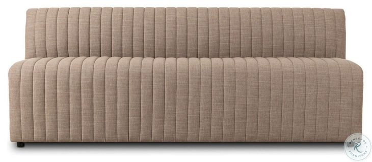 Augustine Crypton Nomad Taupe Performance Fabric 82" Dining Banquette