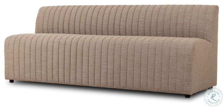 Augustine Crypton Nomad Taupe Performance Fabric 82" Dining Banquette