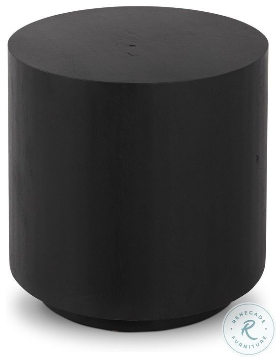 Humphrey Coal on Oak Round End Table