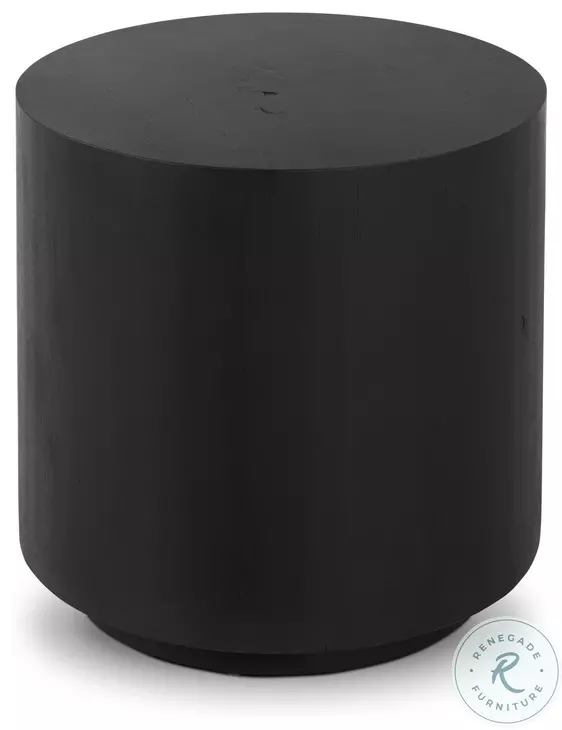 Humphrey Coal on Oak Round End Table