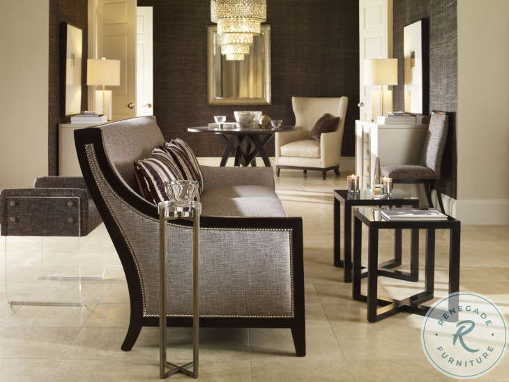 Larchmont Acrylic And Burnished Steel Martini Table