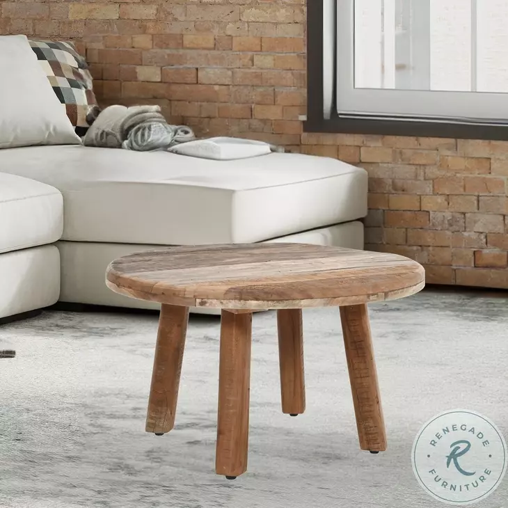 Reclamation Rustic Brown 24" Round Cocktail Table