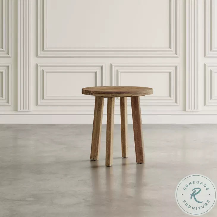 Reclamation Rustic Brown 24" Round End Table