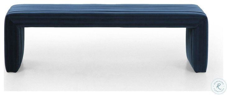 Augustine Sapphire Navy 61" Accent Bench
