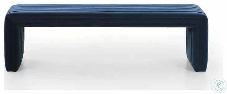 Augustine Sapphire Navy 61" Accent Bench