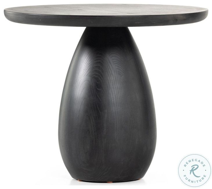 Merla Black Wash Ash Wood End Table