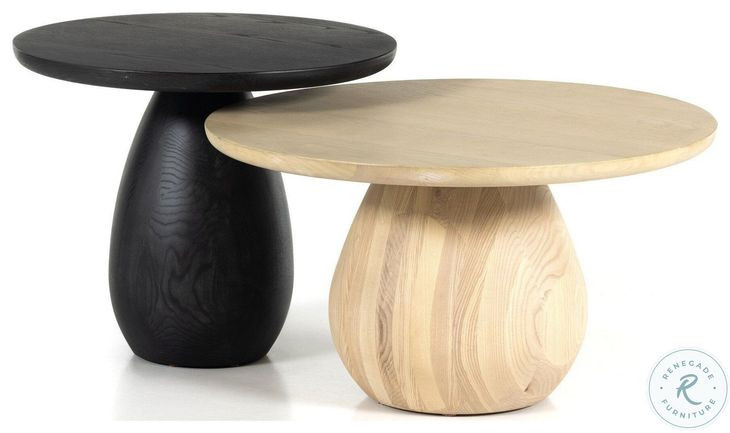 Merla Black Wash Ash Wood End Table