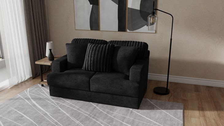 Eagan Black 69" Loveseat