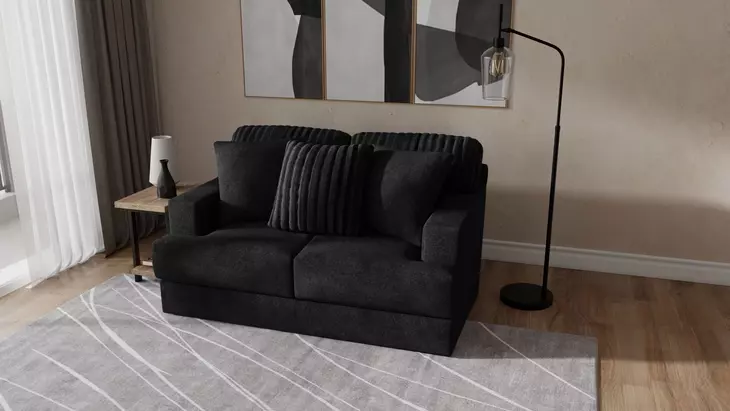 Eagan Black 69" Loveseat