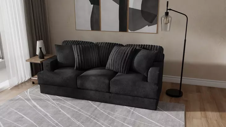 Eagan Black 95" Sofa