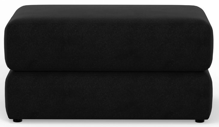 Eagan Black Upholstered Rectangular Ottoman