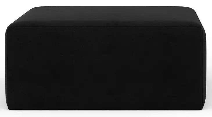Eagan Black Upholstered Rectangular Cocktail Ottoman