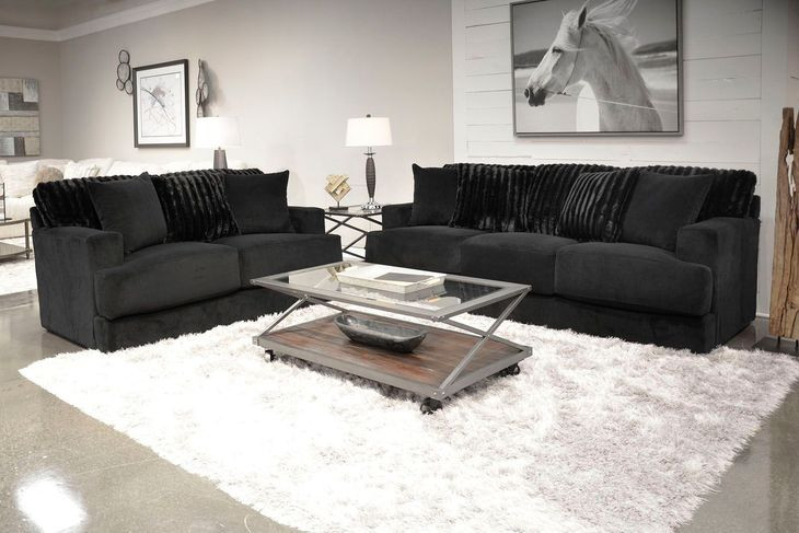 Eagan Black 69" Loveseat