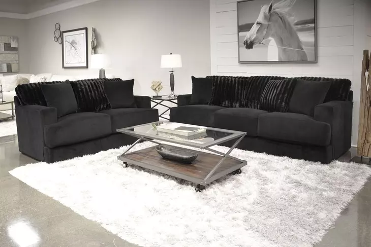Eagan Black 69" Loveseat