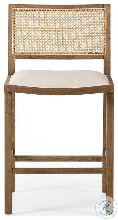 Sage Savile Flax Performance Fabric Counter Height Stool