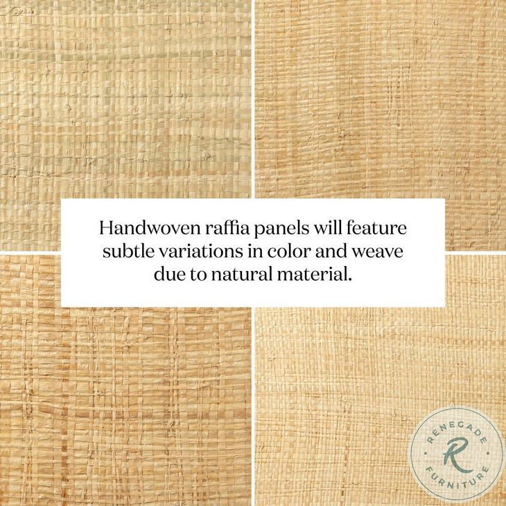 Hatch Natural Raffia 4 Door Sideboard