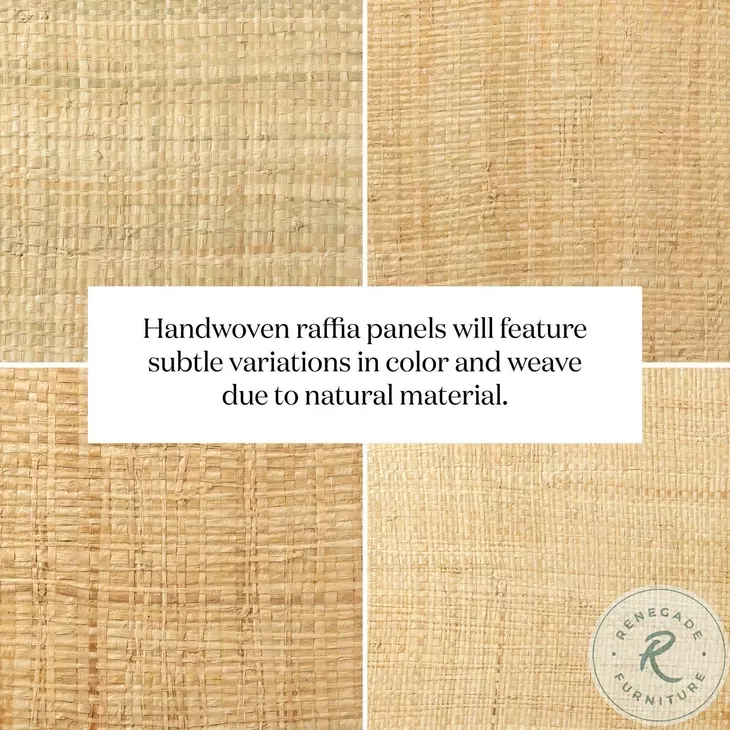 Hatch Natural Raffia 4 Door Sideboard
