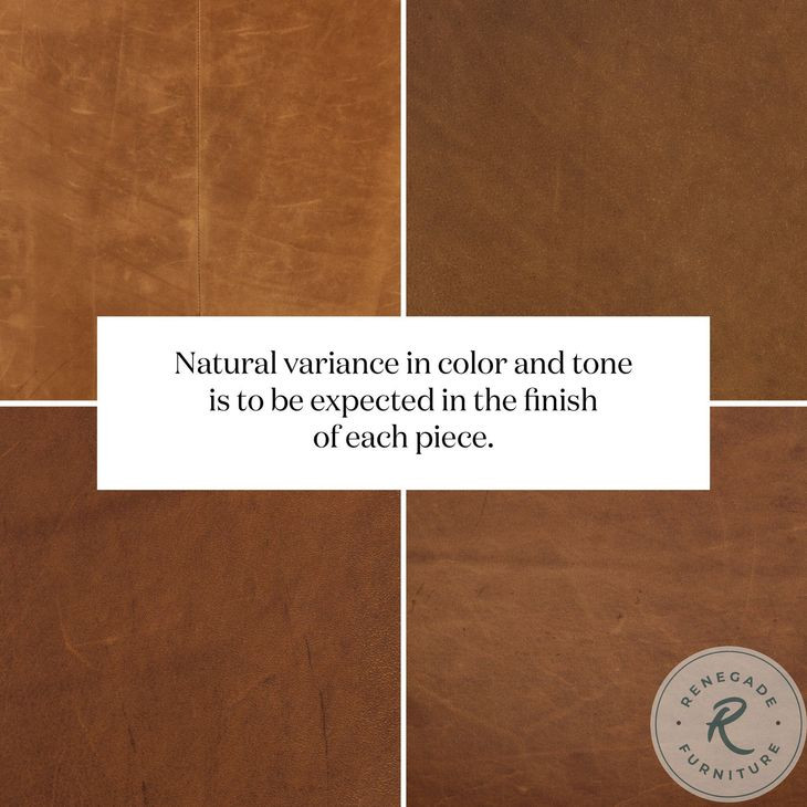 Halston Heirloom Sienna Leather Cocktail Ottoman