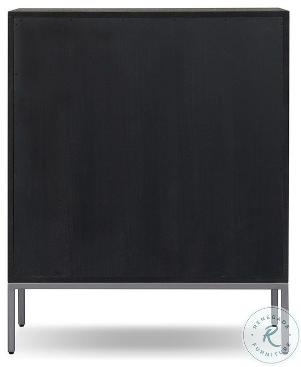 Cressida Black Linen 2 Door Bar Cabinet | Coleman Furniture