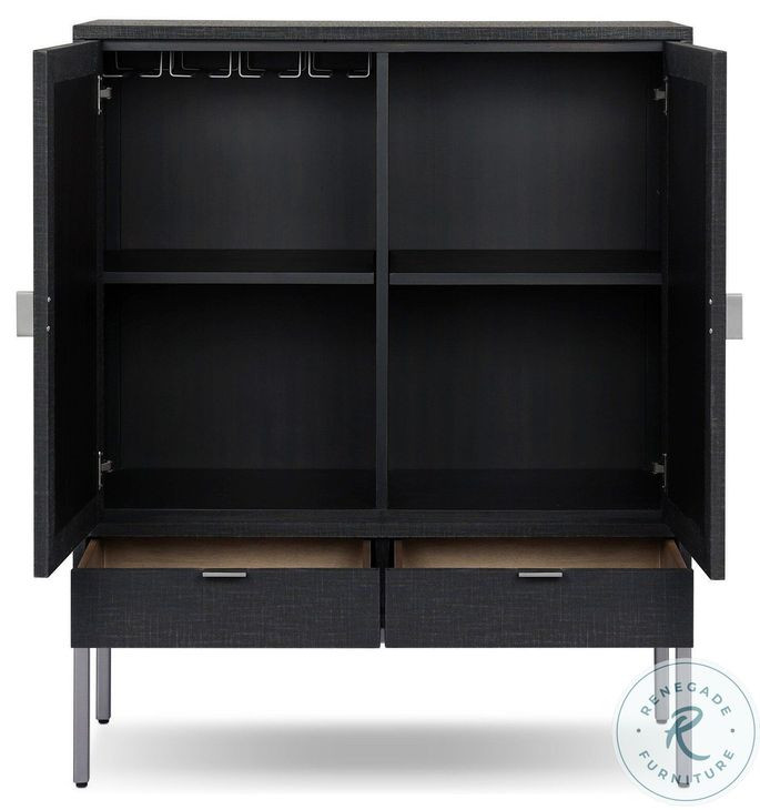 Cressida Black Linen 2 Door Bar Cabinet