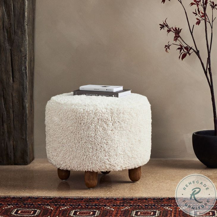 Aniston Andes Natural Round Ottoman