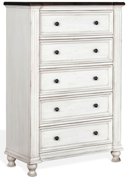 Carriage House Cottage and Dark Brown 5 Drawer Chest