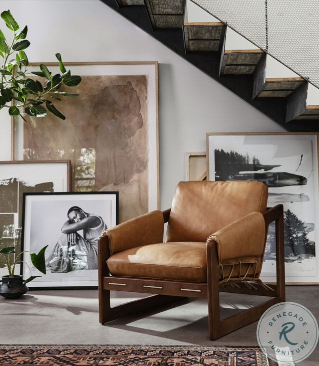 Dustin Palermo Cognac Leather Chair