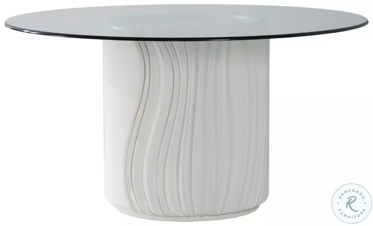 Signature Designs Matte Soft White Volante 56" Round Dining Table