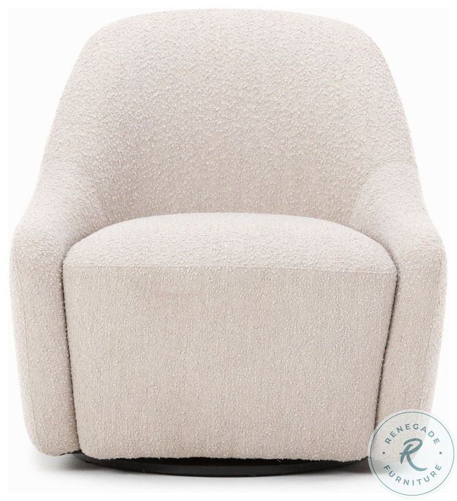 Levi Knoll Sand Performance Fabric Swivel Chair