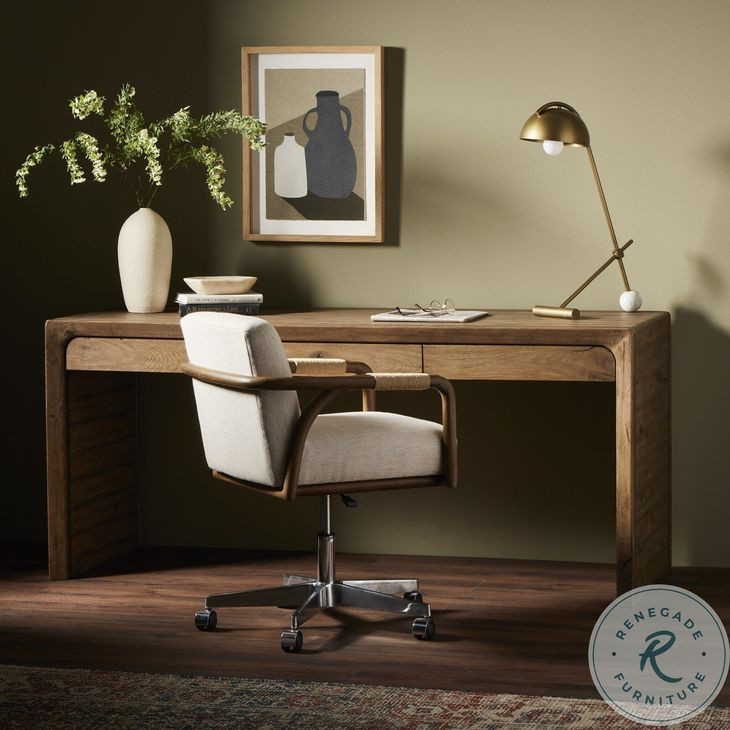 Henry Rustic Grey Veneer 70" Drawer Desk